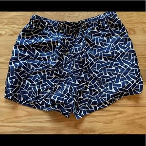 DVF Navy Silk Shorts